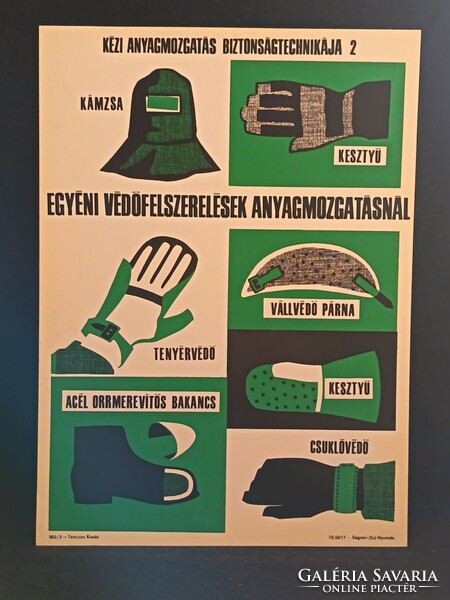 Eredeti, retro balesetmegelőző, biztonságtechnikai műanyag/plasztik tábla. Ságvári Nyomda 70-es évek