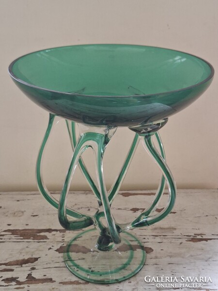 Josefina Krosno Deco Glass Serving Plate, Polish Design