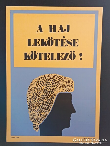Eredeti, retro balesetmegelőző, biztonságtechnikai műanyag/plasztik tábla. Ságvári Nyomda 70-es évek