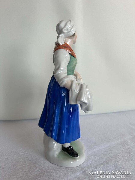 Herendi Halárus nő porcelán figura - 5703 - kézzel festett - 25 cm - hibátlan