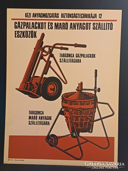 Eredeti, retro balesetmegelőző, biztonságtechnikai műanyag/plasztik tábla. Ságvári Nyomda 70-es évek