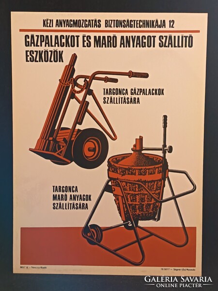 Eredeti, retro balesetmegelőző, biztonságtechnikai műanyag/plasztik tábla. Ságvári Nyomda 70-es évek