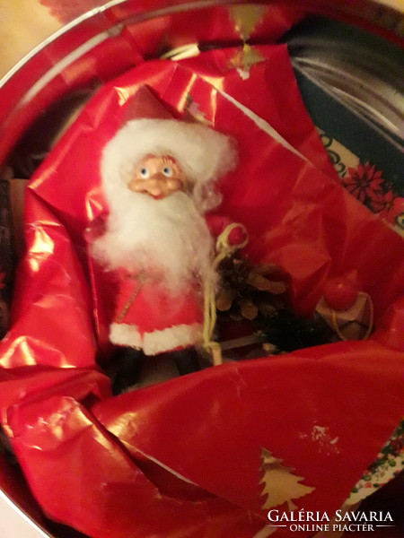 Régi NDK Mikulásos asztaldísz szánkóval. 20 cm.