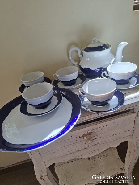 Zsolnay pompadour mintás porcelán kávés készlel