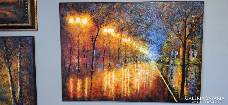 Károlyi Katalin-"Eső utáni csend"50x70-es vegyestechnikával feszítettvásznon,keretezést nem igényel!