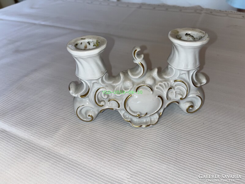 Wallendorfer porcelán gyertyatartó