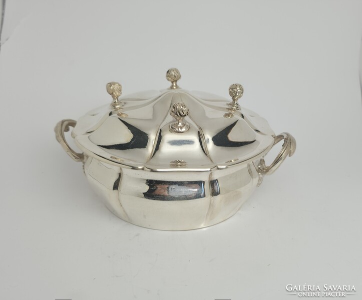 RARE, ANTIQUE, BICSI SILVER-PLATED COVERED DISH (BONBONIER?) FROM THE 1920s