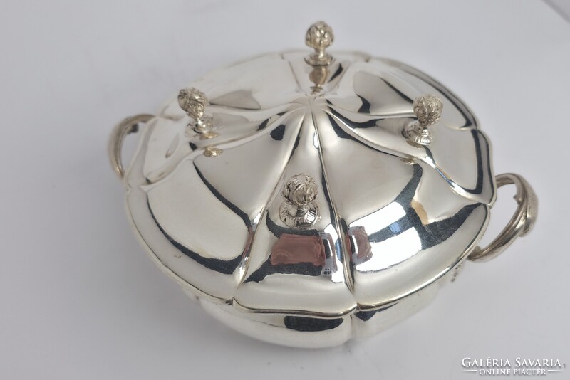 RARE, ANTIQUE, BICSI SILVER-PLATED COVERED DISH (BONBONIER?) FROM THE 1920s