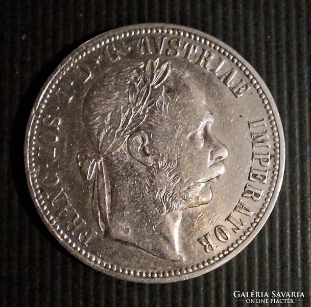 Ezüst 1 Florin,  1884-es! Képeken jól látható állapotban!