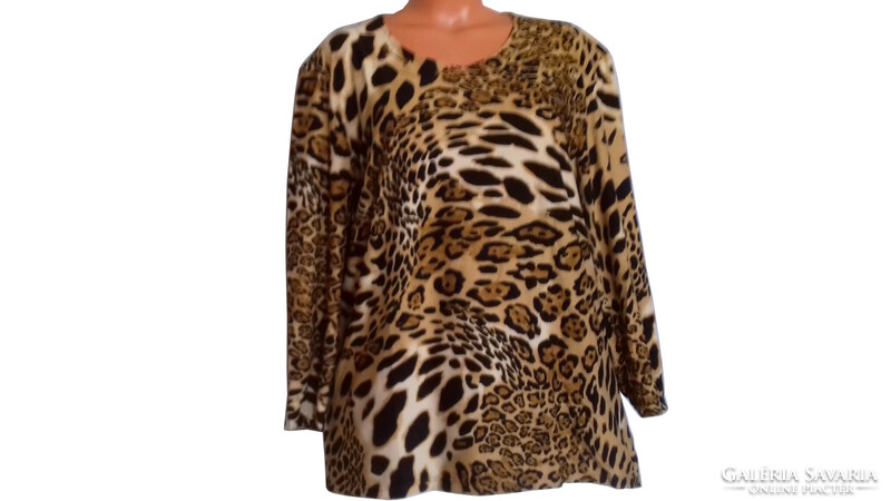 Rugalmas ocelot mintás tunika XXL-es 47