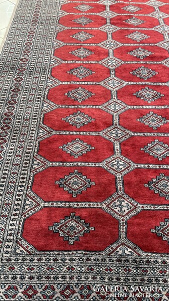 4404 Large Pakistani Yamud Hand-Knotted Wool Persian Rug 260x330cm