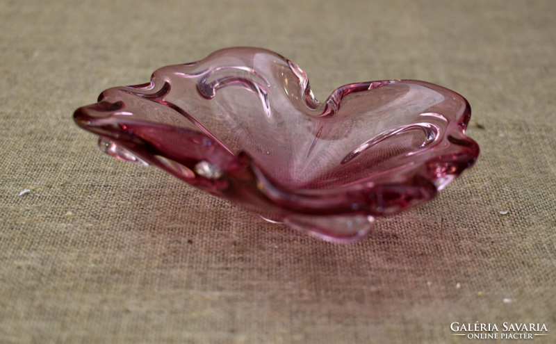 Colorful Murano-Style Glass Fruit Bowl