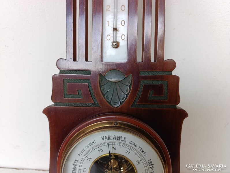 Antik barométer szecesszió jugendstil fali hőmérős barométer nem működő barometer 344 7415