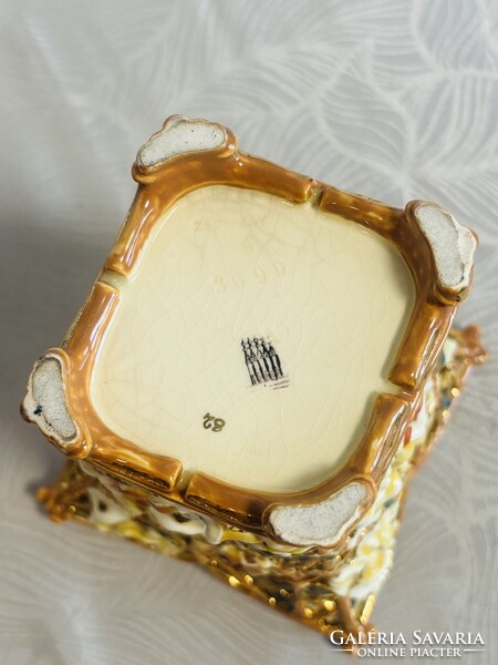 Zsolnay pierced vase from the bamboo series circa 1890