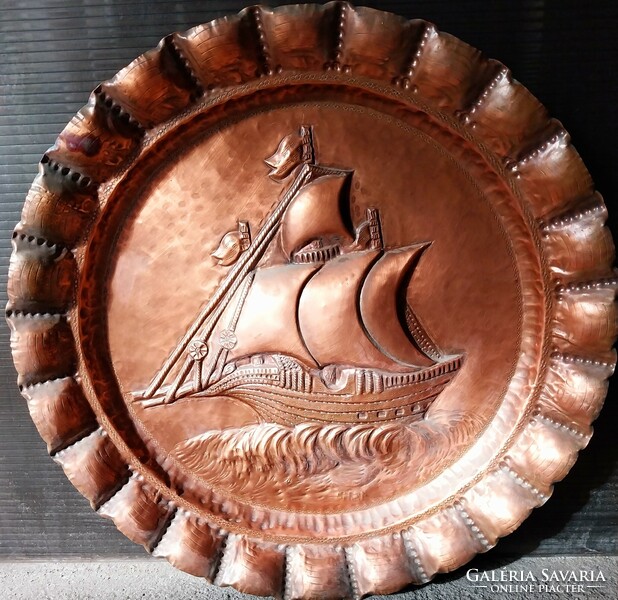! Huge bronze or copper wall decoration!