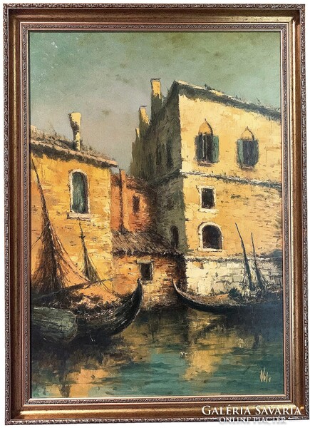 Ifj. Vigyázó László (VILA) – Velence – eredeti olajfestmény 112 x 82 cm