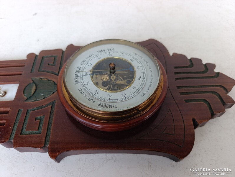 Antik barométer szecesszió jugendstil fali hőmérős barométer nem működő barometer 344 7415