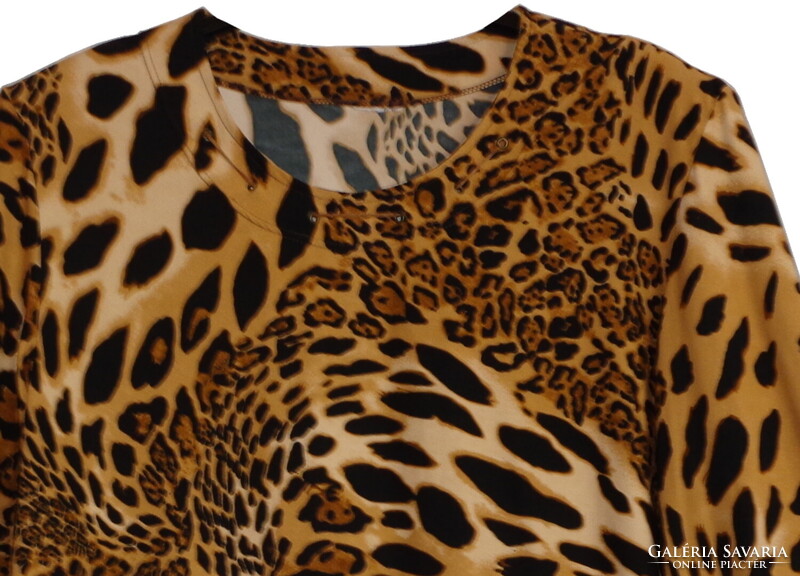 Rugalmas ocelot mintás tunika XXL-es 47