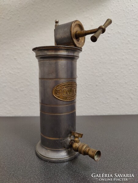 19th century French gynecological irrigation device – marked pewter and copper, rare collector's item