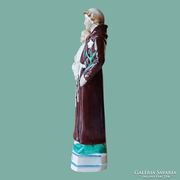 Páduai Szent Antal porcelán szobor – vallási porcelán kegytárgy