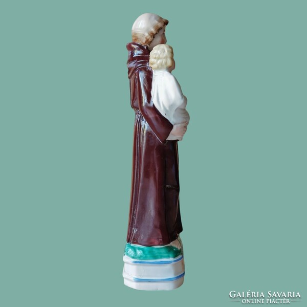 Páduai Szent Antal porcelán szobor – vallási porcelán kegytárgy
