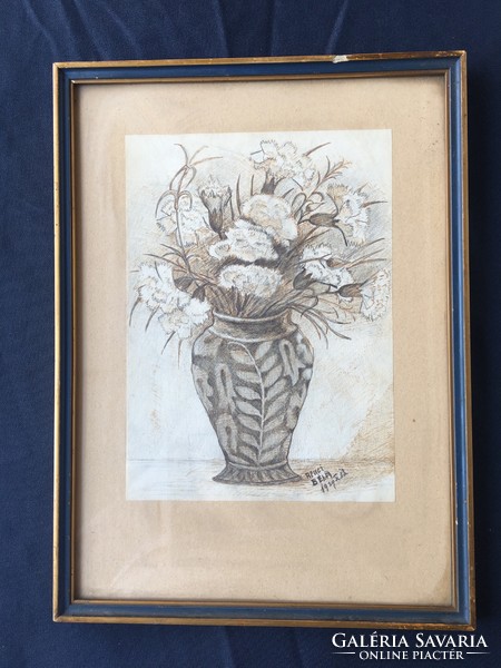 Still life with flowers, daddy Béla 1929 x .13. With signal.