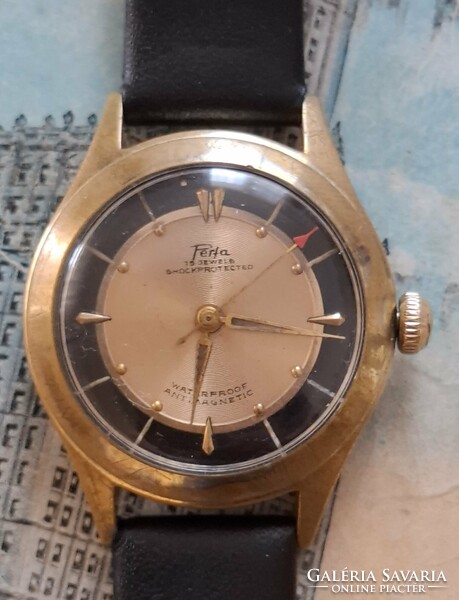 Vintage PERFA svájci mechanikus férfi karóra - órásáltal ellenőrzött