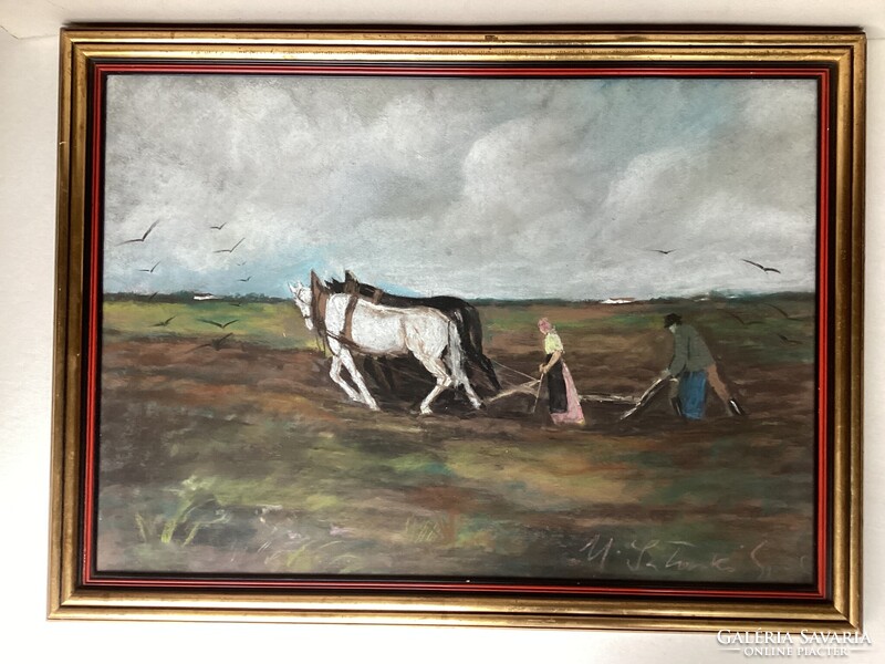 Gyula Sztankó (1900 - 1943), working on the farm.