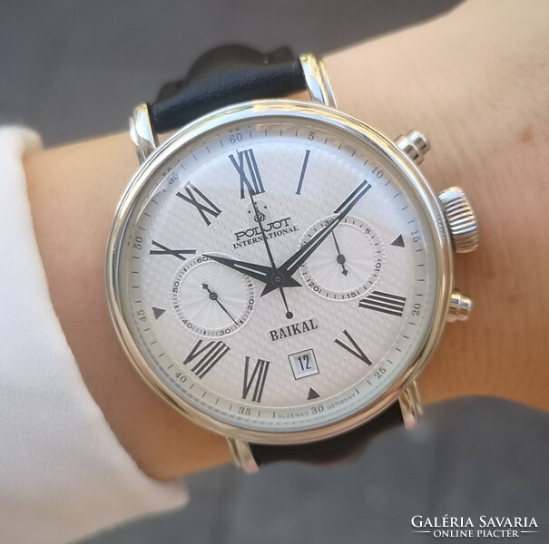 Poljot International Baikal Chronogarph karóra- Szervizelve, Tiktakwatch 1 év garanciával