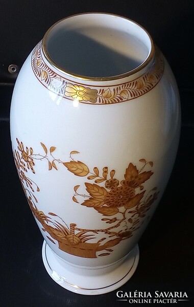 Herendi Porcelain Vase - Indian Basket Pattern (18 cm)