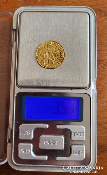 ZSIGMOND ( 1387-1437) ARANYFORINT ritka verdejellel ! K-d ! 3,53g