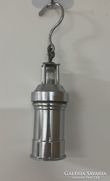 Original Hungarian Miner’s Hand Lamp – Aluminum Finish – Collector’s Item