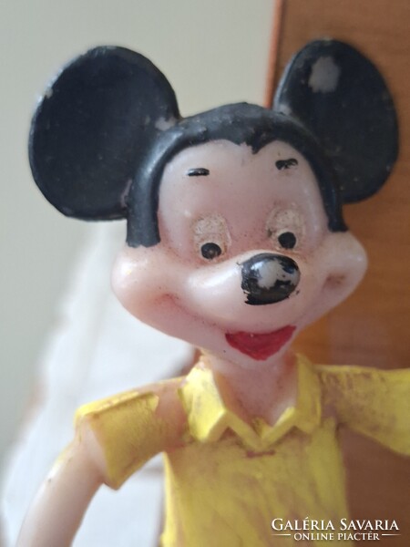 Ritka Retro Mickey egér gumi figura (1970-es évek, Brabo)