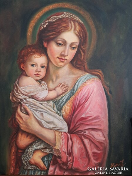 Madonna and Child (Freely Inspired by Caravaggio – Oil Painting, 40x50 cm)