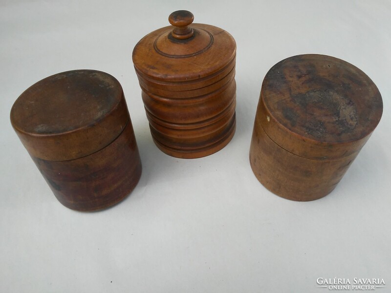 Pharmacy wood cases. 3 pcs, good condition.