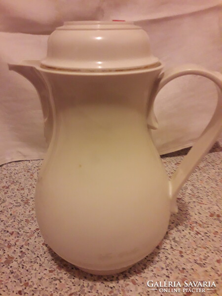 BUTLER CAFFE Beige Handle Coffee Pouring Thermos Perfect Condition.