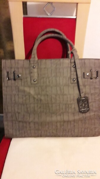 Catwalk Gray Fabric Pattern 6 Compartment Logo Fashion Bag 38x31x14 cm. Excellent condition