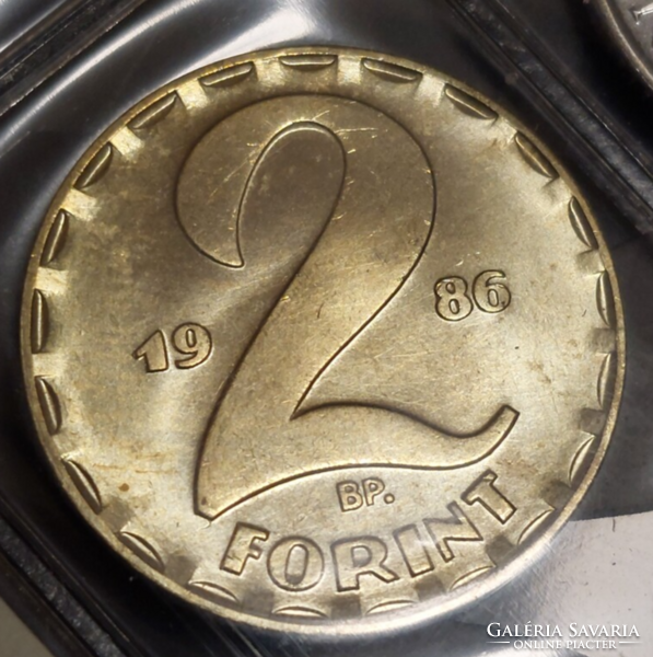 2 FORINT 1986 UNC RARE ONLY 30,000 PIECES!! FROM CIRCULATION