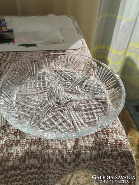 Retro Italian Selecta Divided Glass Serving Plate / Appetizer Plate – 20 cm, Perfect Condition