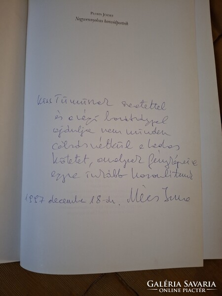 Mécs Imre által dedikàlt könyv dr Kiss Tamàsnak 1956-os forradalmàrnak.  Címe :48 as honved portrék.