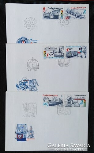 CSf2994-9 /  Csehszlovákia 1989 Tengeri szállítás bélyegsor FDC-n