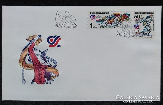 CSf2817-8 /  Csehszlovákia 1985 Országos Szpartakiád  bélyegsor FDC-n