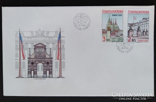 CSf2834-5 /  Csehszlovákia 1985 A Prágai Vár  bélyegsor FDC-n