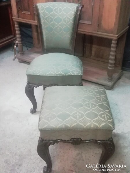 Old Baroque Chair and Stool