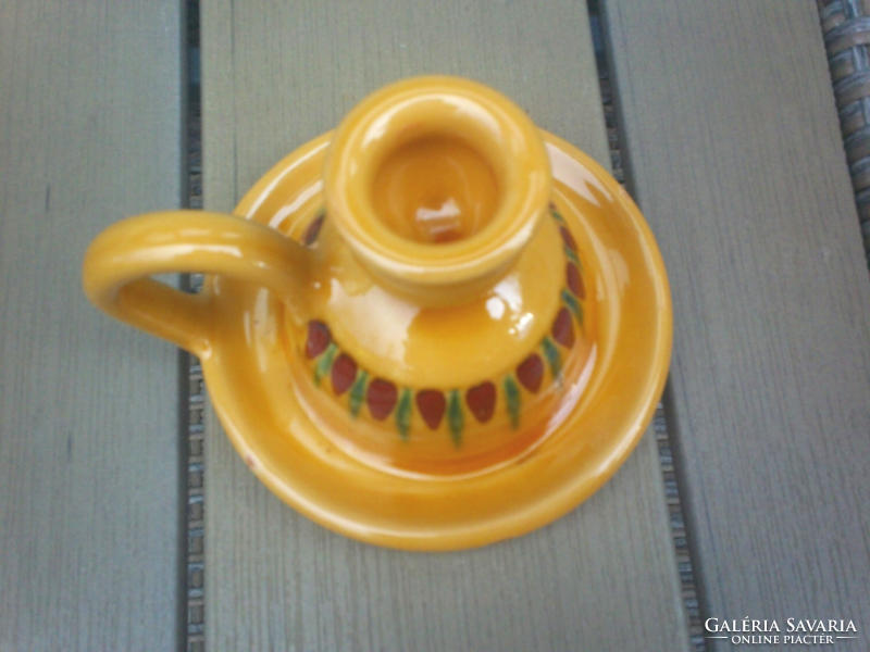 Vintage Pottery BARN, magasfényű sétáló gyertyatartó, ritka
