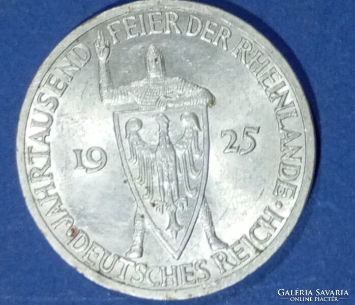 German Empire Commemorative Silver /500%/ Mark 1925. A. Extra Condition
