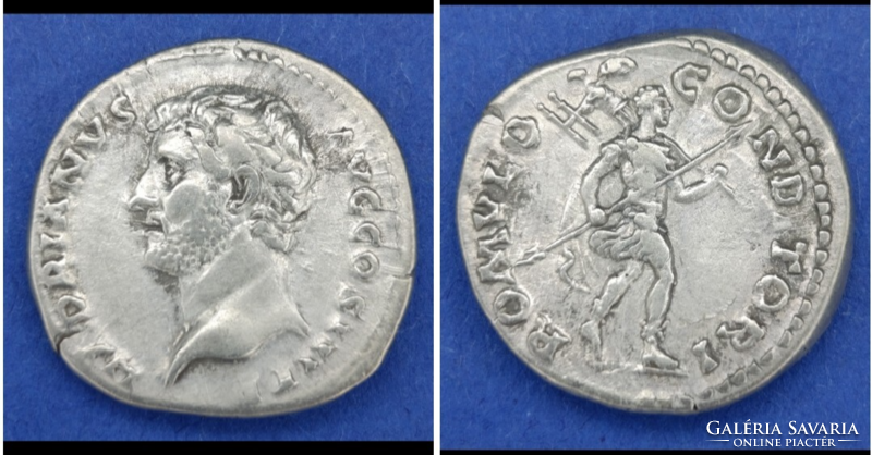 Roman Silver Hadrian Denarius, 117-138 AD, Very Good Condition