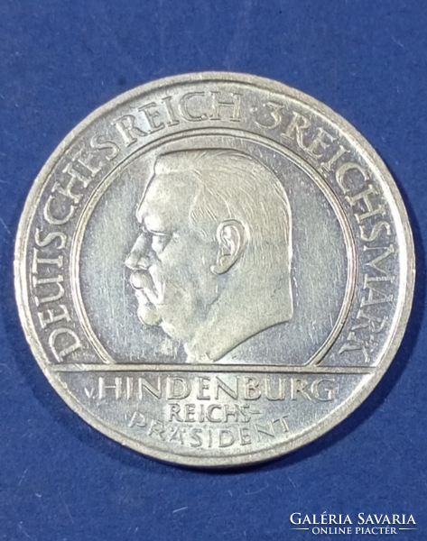 German Empire Commemorative Silver /500%/ 3 Mark 1929 A. Extra Condition