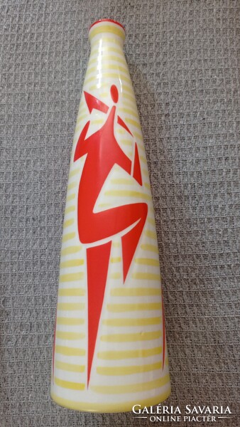 Zsolnay János Török jazz vase, flawless! 41 cm tall.