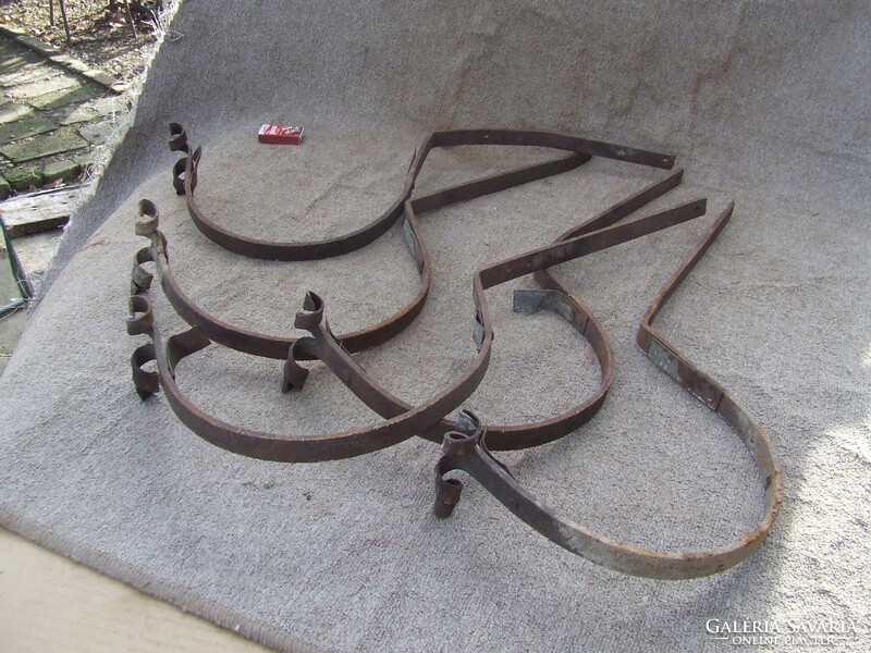 Set of 5 Old Forged Channel Iron